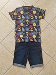 Spodenki jeans i T-shirt Name It, roz. 140cm