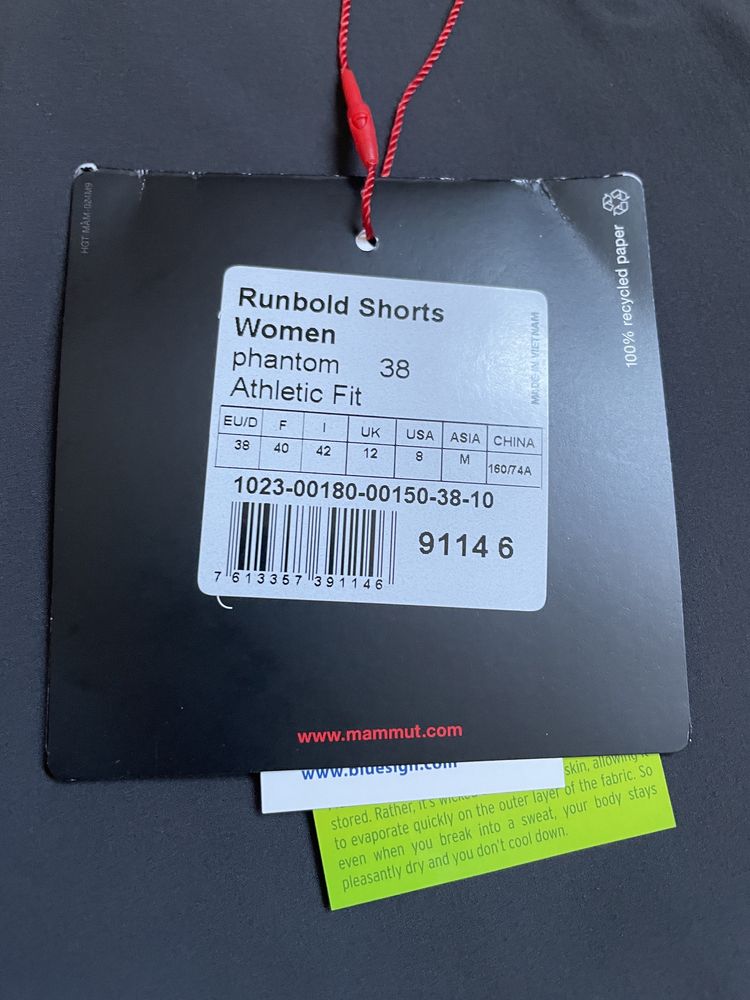 Шорти MAMMUT Runbold Shorts, 38 темно-сiрий