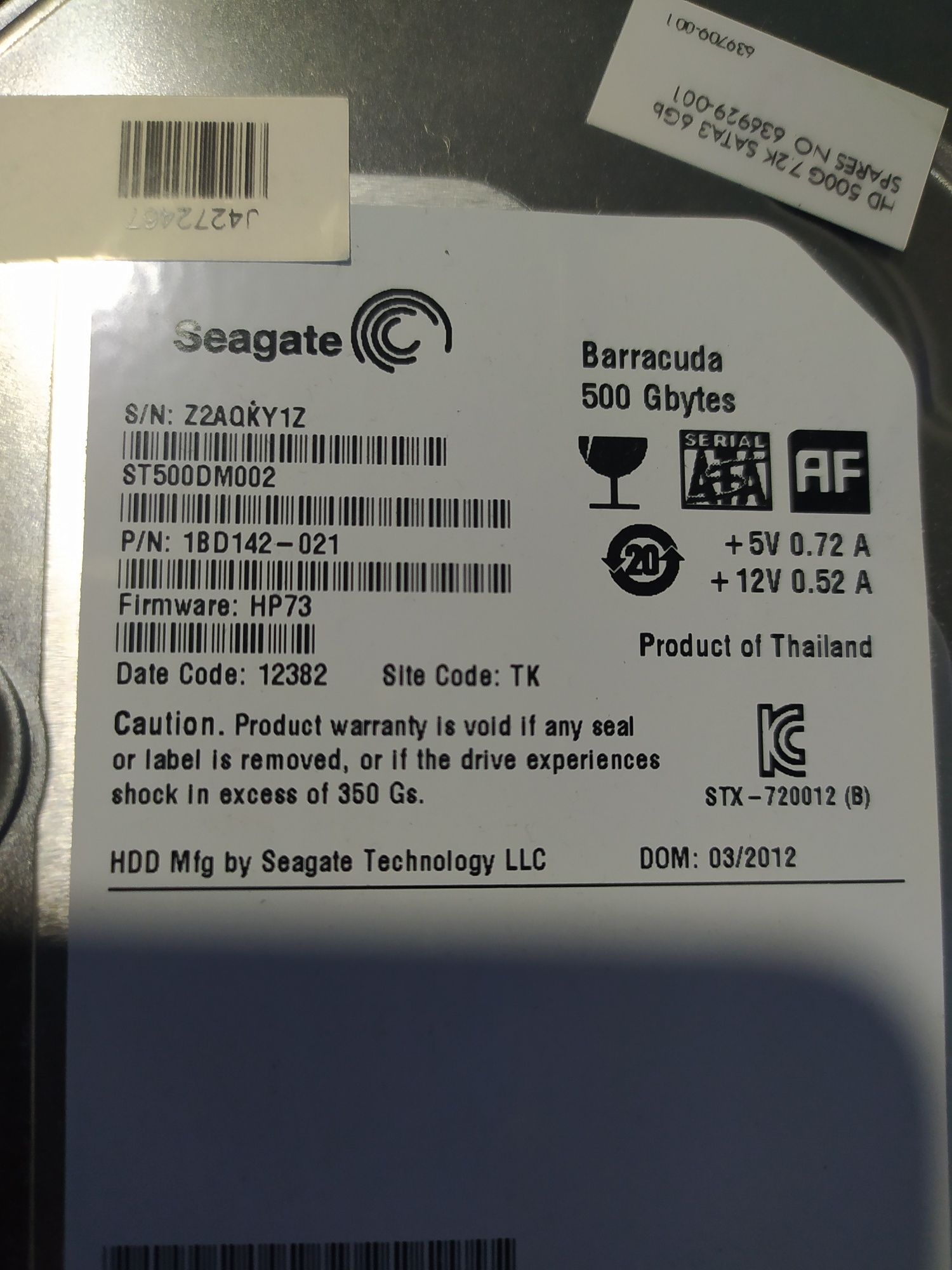 Seagate Barracuda 500 GB