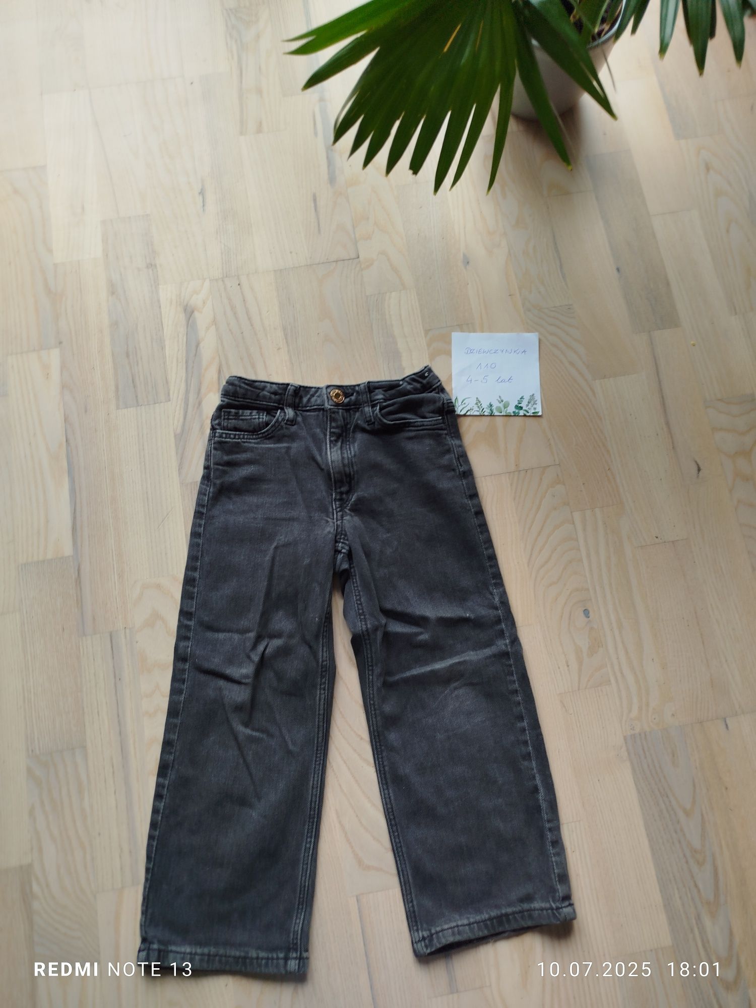 Szerokie spodnie jeansowe dżinsowe jeansy dżinsy H&M 110