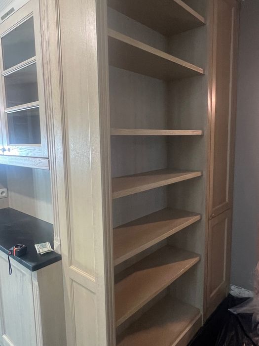 Gablotka z regałem lite drewno