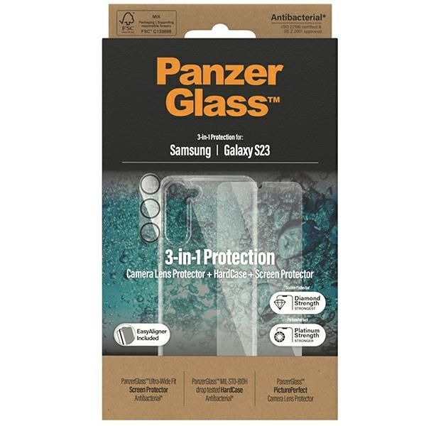 Pakiet Ochronny PanzerGlass™ 3w1 dla Samsunga Galaxy S23 S911