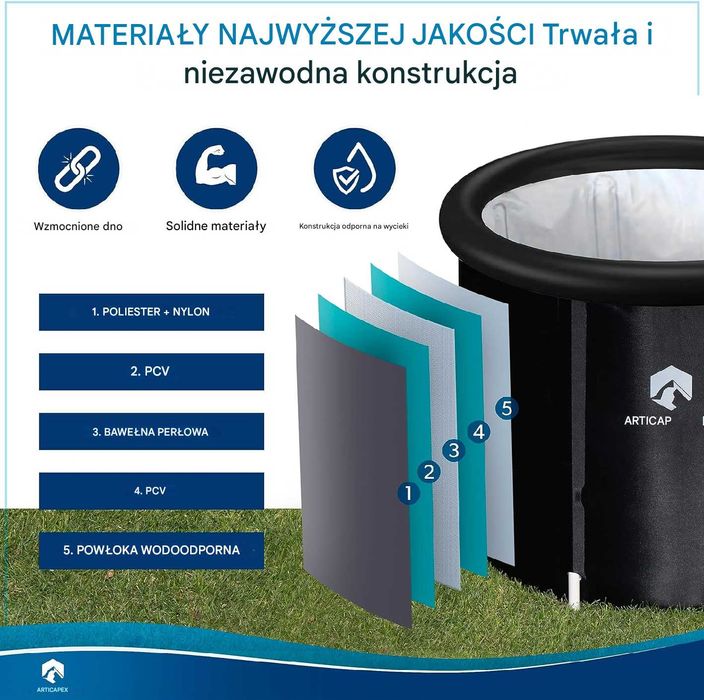 WANNA lodowa DO MORSOWANIA bania beczka składana 360L nowa