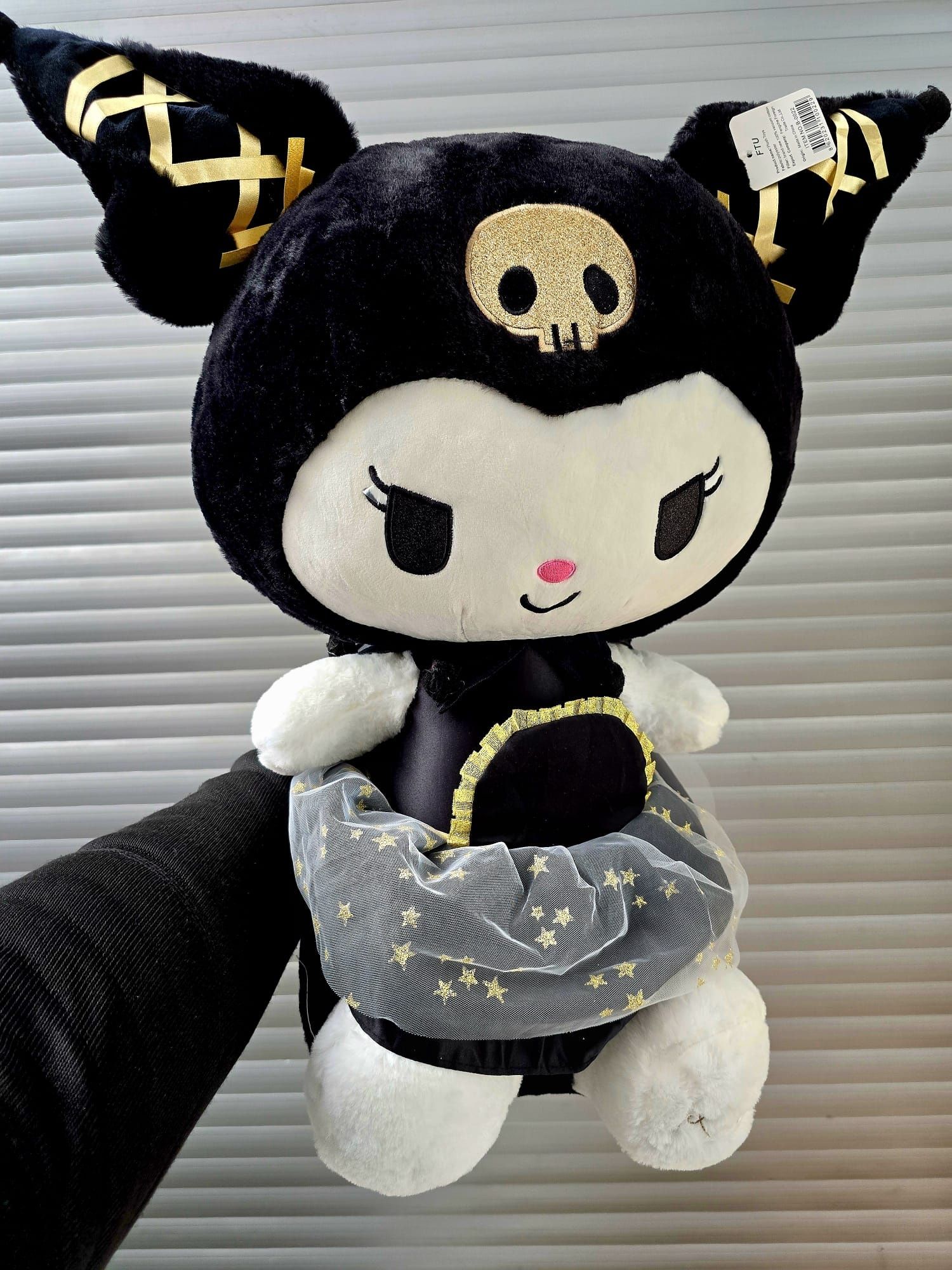 Nowy ogromny pluszak maskotka Kuromi czarno złota - zabawki