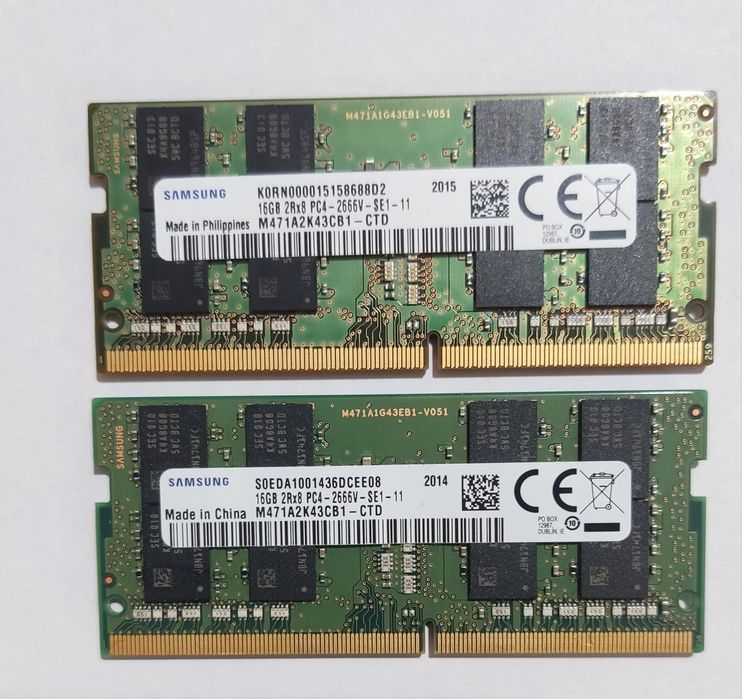 So-dimm 16gb*2  Samsung PC4 2666 do laptopa