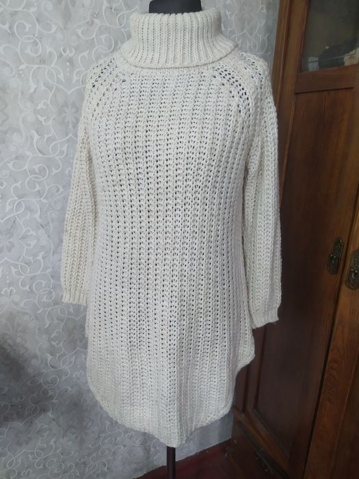 Подовжений светер плаття сукня тепла в'язана