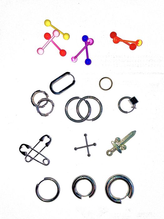 Пирсинг сережки из мед стали