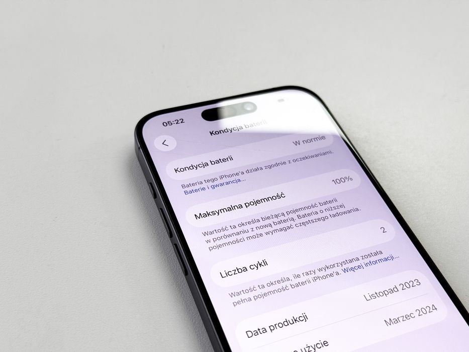 iPhone 15 Pro 256 GB Czarny Tytan 100% bateria Sklep Gwarancja e-sim