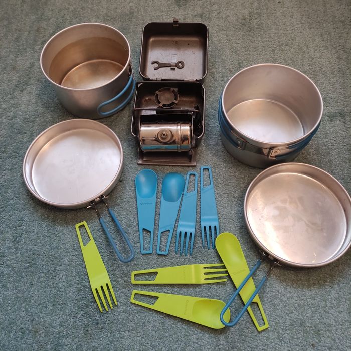 Kuchenka turystyczna Prymus + menażki PRL