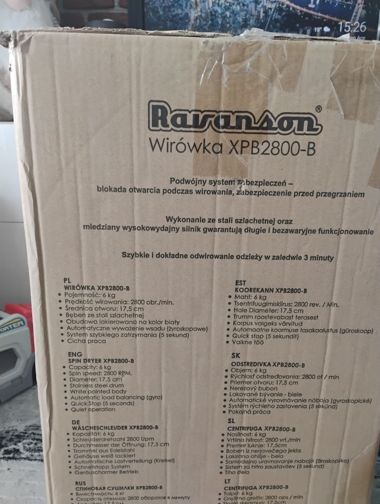 Wirówka Ravanson XPB2800-B