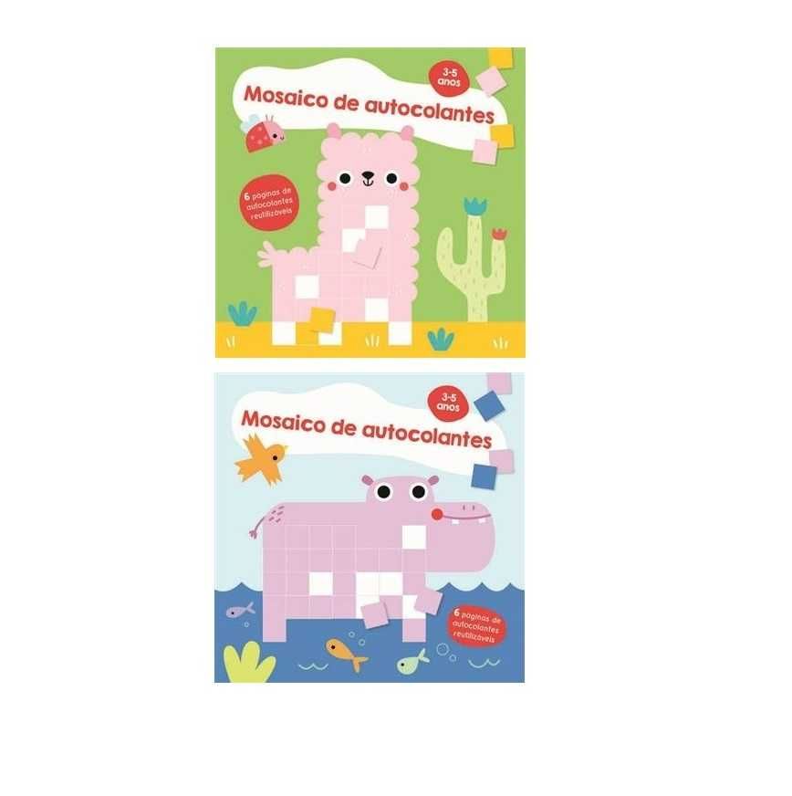 Mosaico de Autocolantes: Hipopótamo / Lama