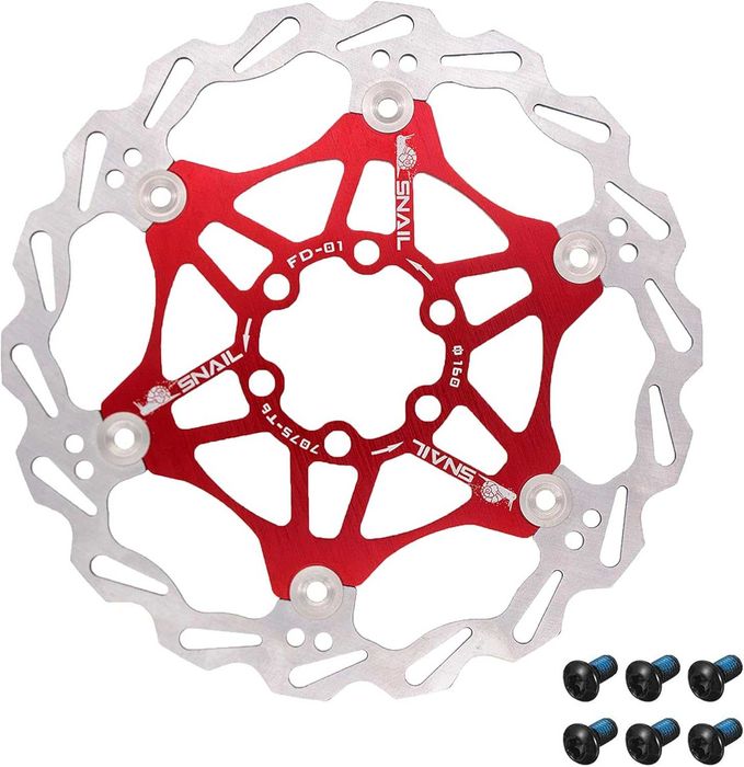 JaneEyre tarcza hamulcowa rowerowa, 180 mm czerwona
