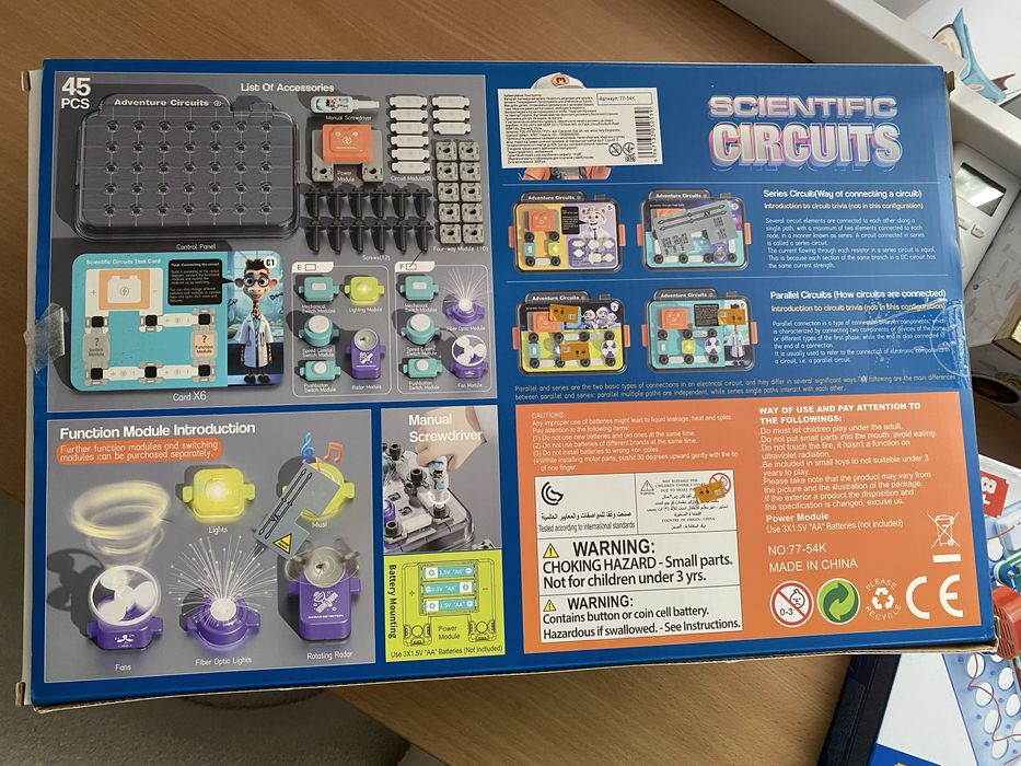 Конструктор електронний Scientific Circuits STEM 77-55 K, 46 елементів