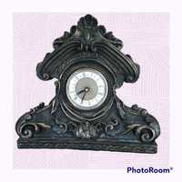 Barokowy gips kominkowy zegar antyk stary stojacy kwadrans palac