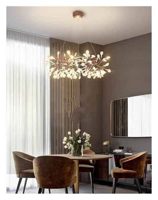 Nowoczesny Żyrandol LED Wiszący Do Salonu i Kuchni - Lampa Firefly