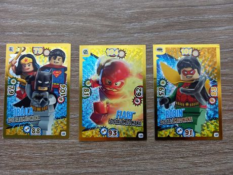 Złote Karty kolekcjonerskie Lego Batman edycja limitowana 3 sztuki