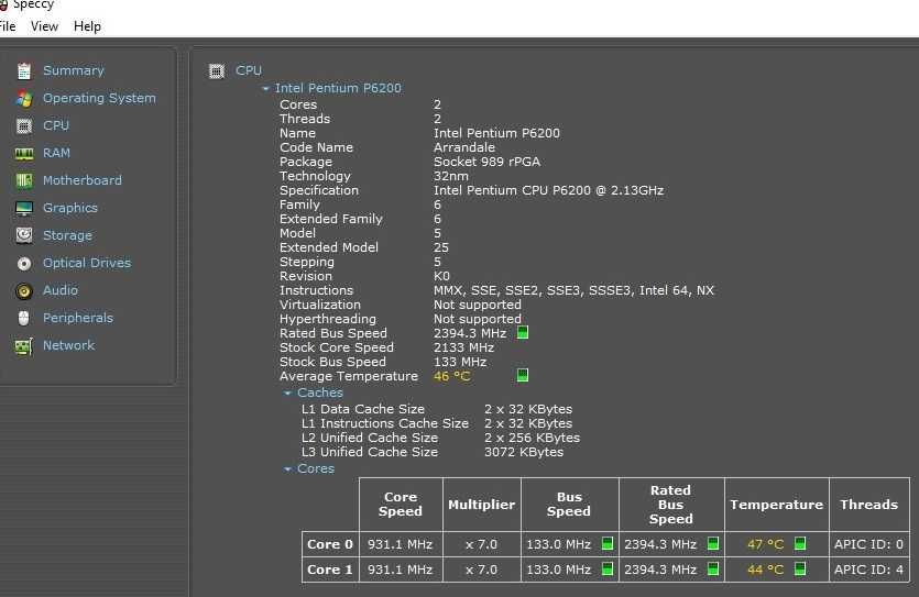 Intel Pentium P6200 2.13GHz Arrandale 32nm Technology 35W Сокет PGA988