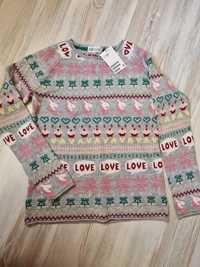 Новый тёплый новогодний свитер кофта H&M