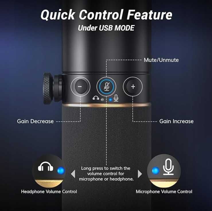 Mikrofon USB XLR TONOR TD520 do streamingu podcastów nagrań PRO