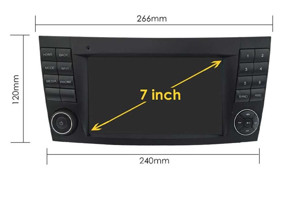 CarPlay Radio FM DSP GPS Nawigacja 4G WiFi USB Android Mercedes W211