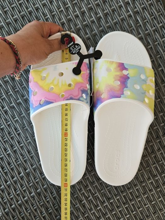 зручні шльопки Crocs Tie-Dye Graphic, White/Mult
 m10 m12 m13