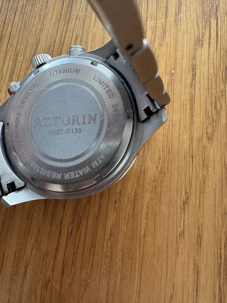 Zegarek męski Aztorin A037.0.G139 stan bdb szafir i tytan