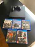 Ps4 slim 500gb com god of war ragnarok e outros 4 jogos