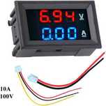 Цифровой вольтметр-амперметр DC 100V 10A