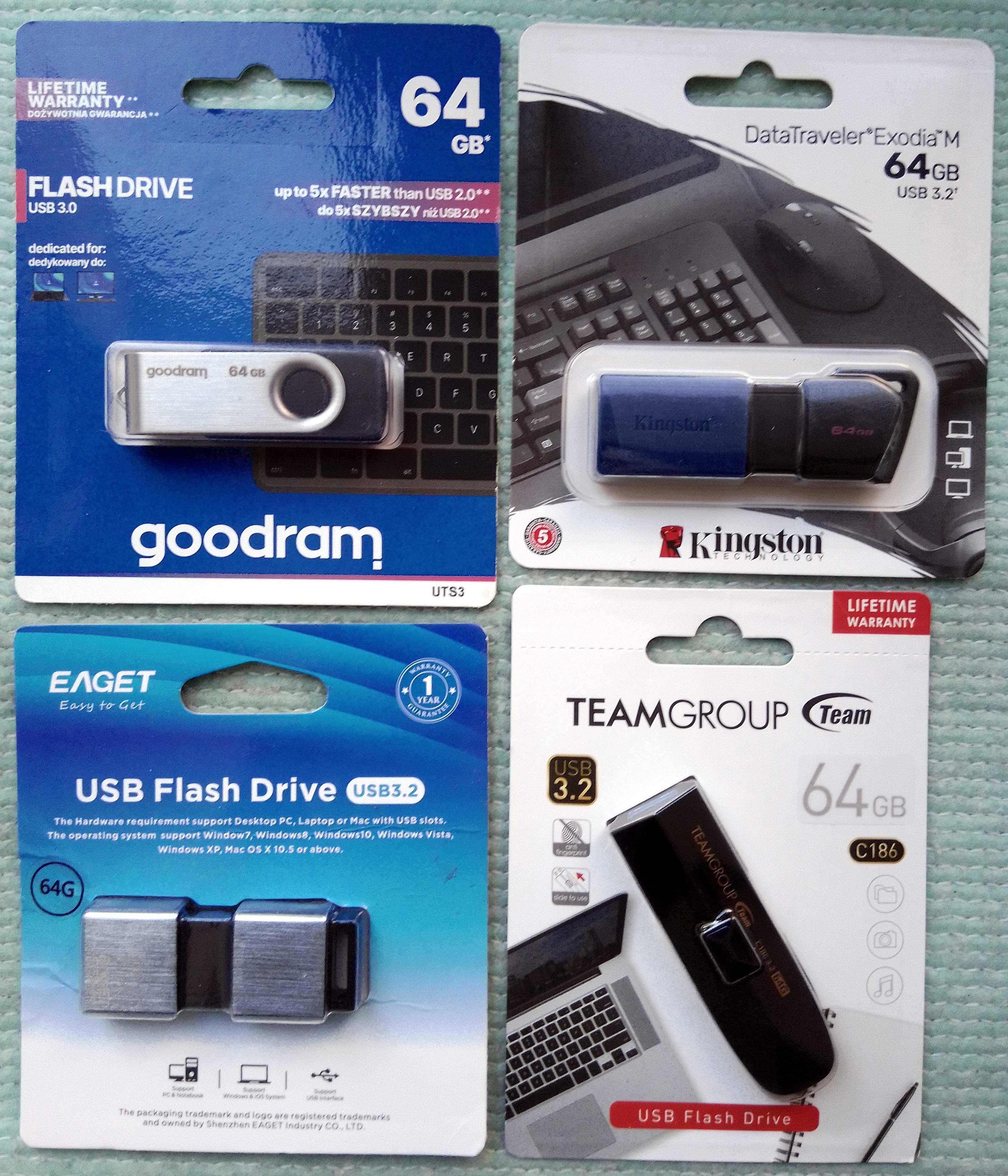 Флешка накопитель USB 2.0 3.0 Kingston Lexar Goodram 16 64 128 НОВАЯ