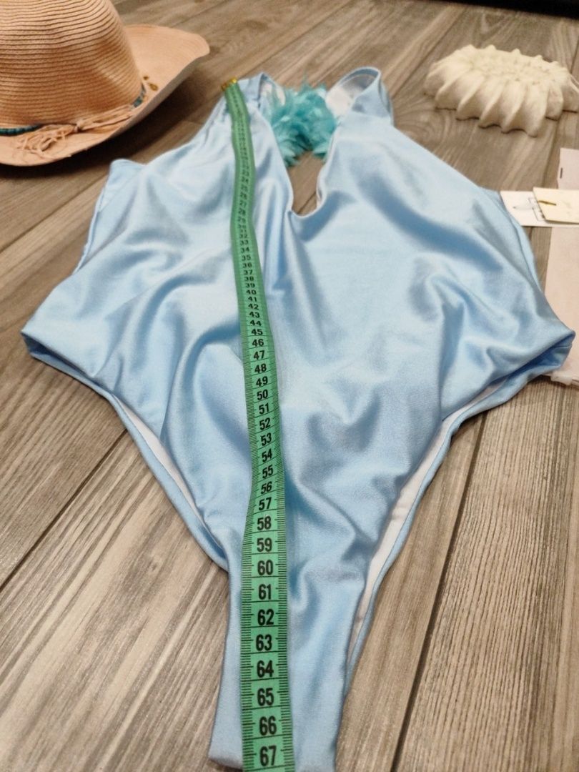 Пікантний суцільний блакитний купальник Gepur