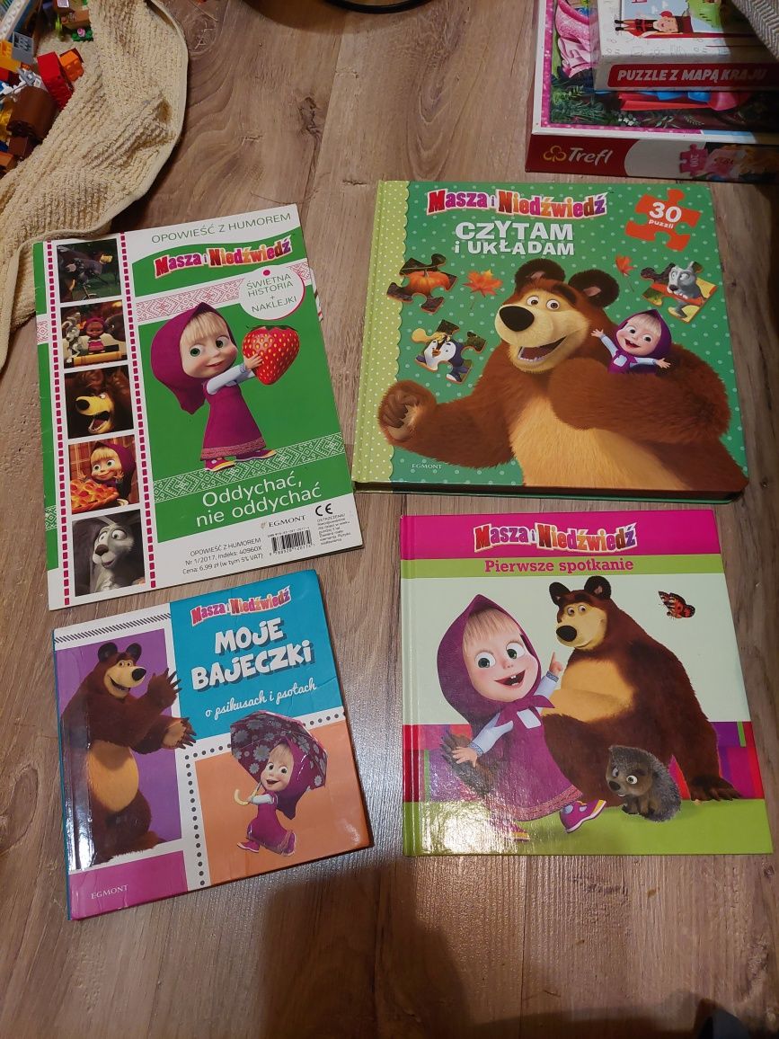 Masza I Niedźwiedź książki i puzzle