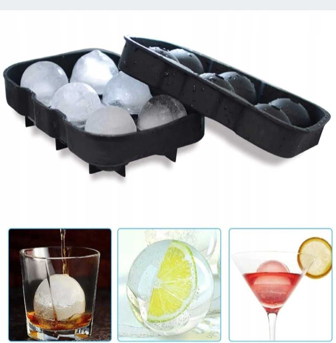 foremki do lodów - kule lodowe i mini kostki do drinków, kruszony lód