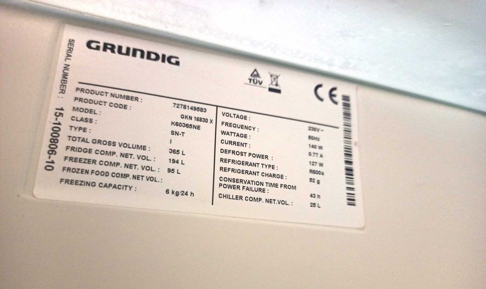 Двокамерний холодильник Грюндіг Grundig GKN 16830 X A+++ No Frost