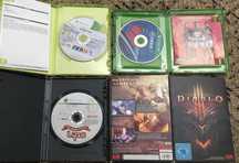 3 Gry na Xbox 4 pudełka Pozostałości po konsoli 360 i One