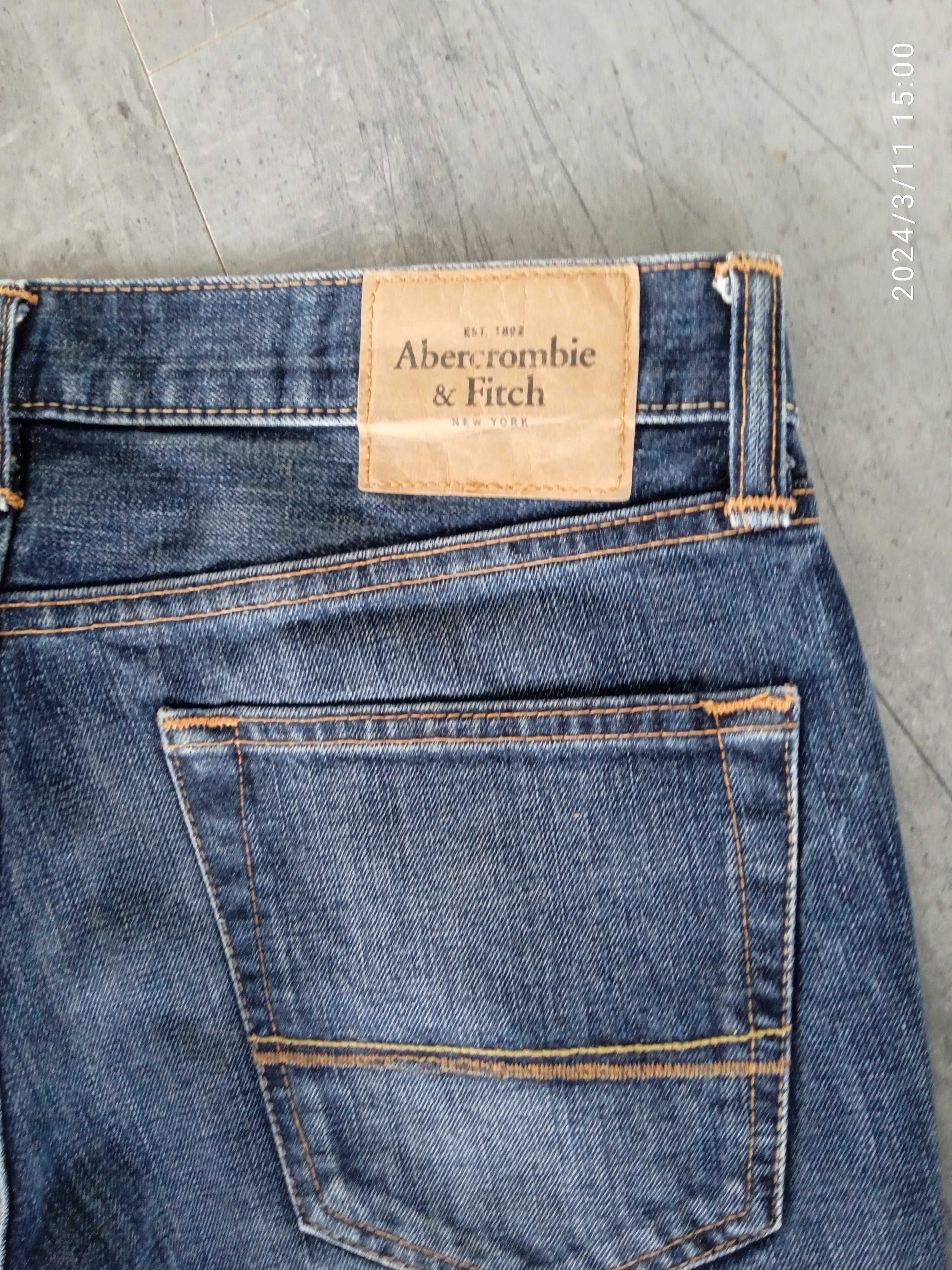 Abercrombie & Fitch jeansy męskie skiny rozm.32 / 30, pas 90 cm