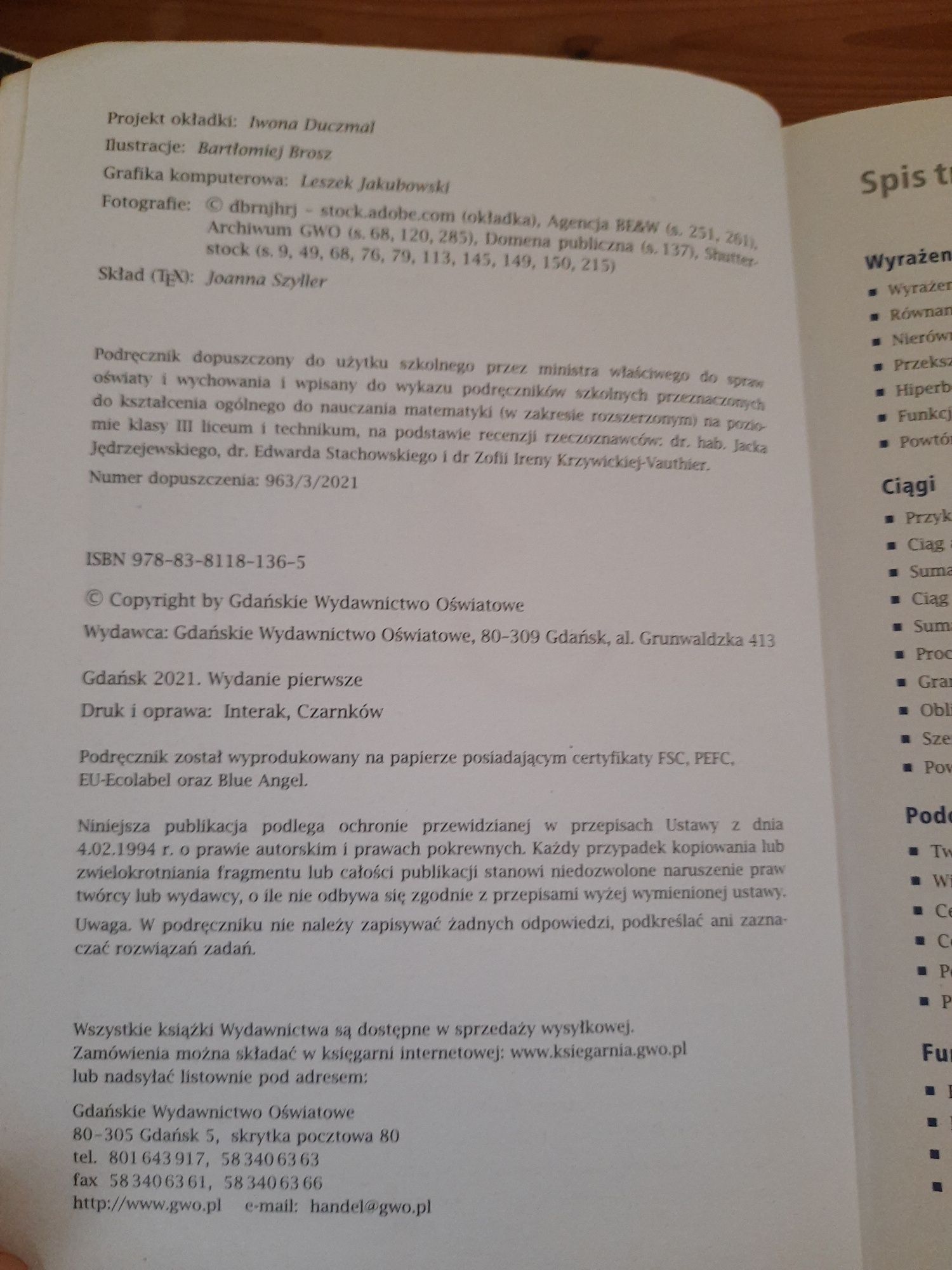 Matematyka z plusem 3 zakres rozszerzony podręcznik do liceum i techni