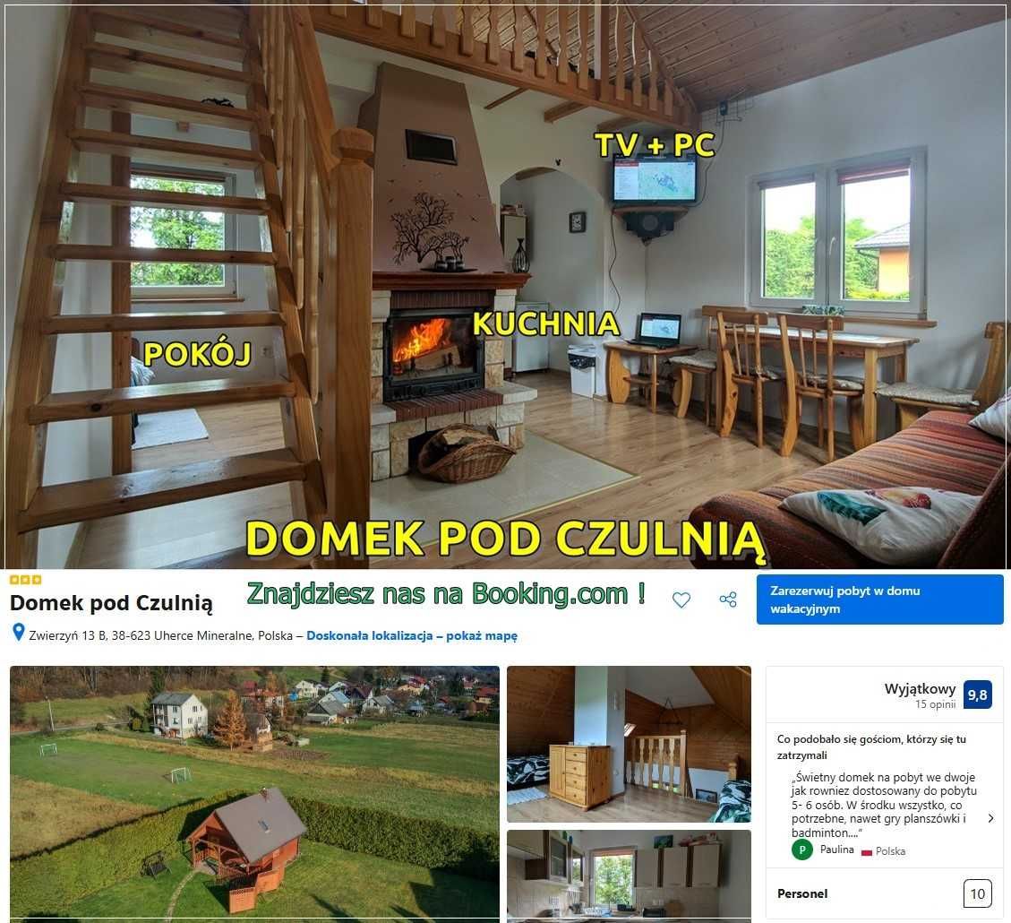 Domek pod Czulnią w Bieszczadach i pokoje Solina Polańczyk dla rodzin