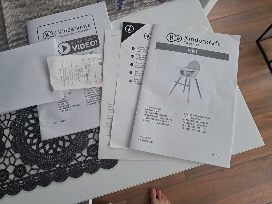 Krzesełko dla dziecka krzesełko do karmienia  Kinderkraft Fini