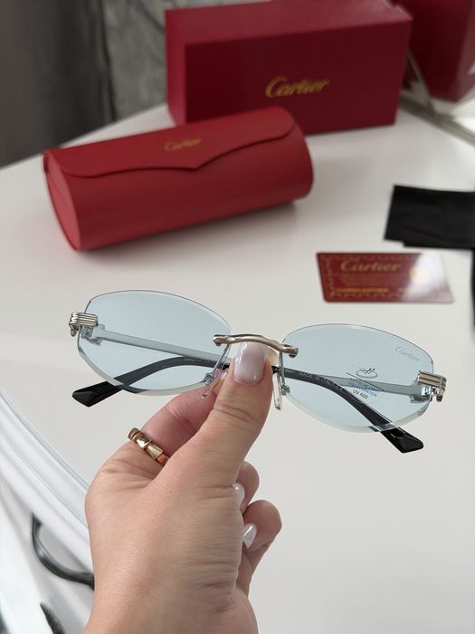 Солнцезащитные очки cartier антиблик полный комплект