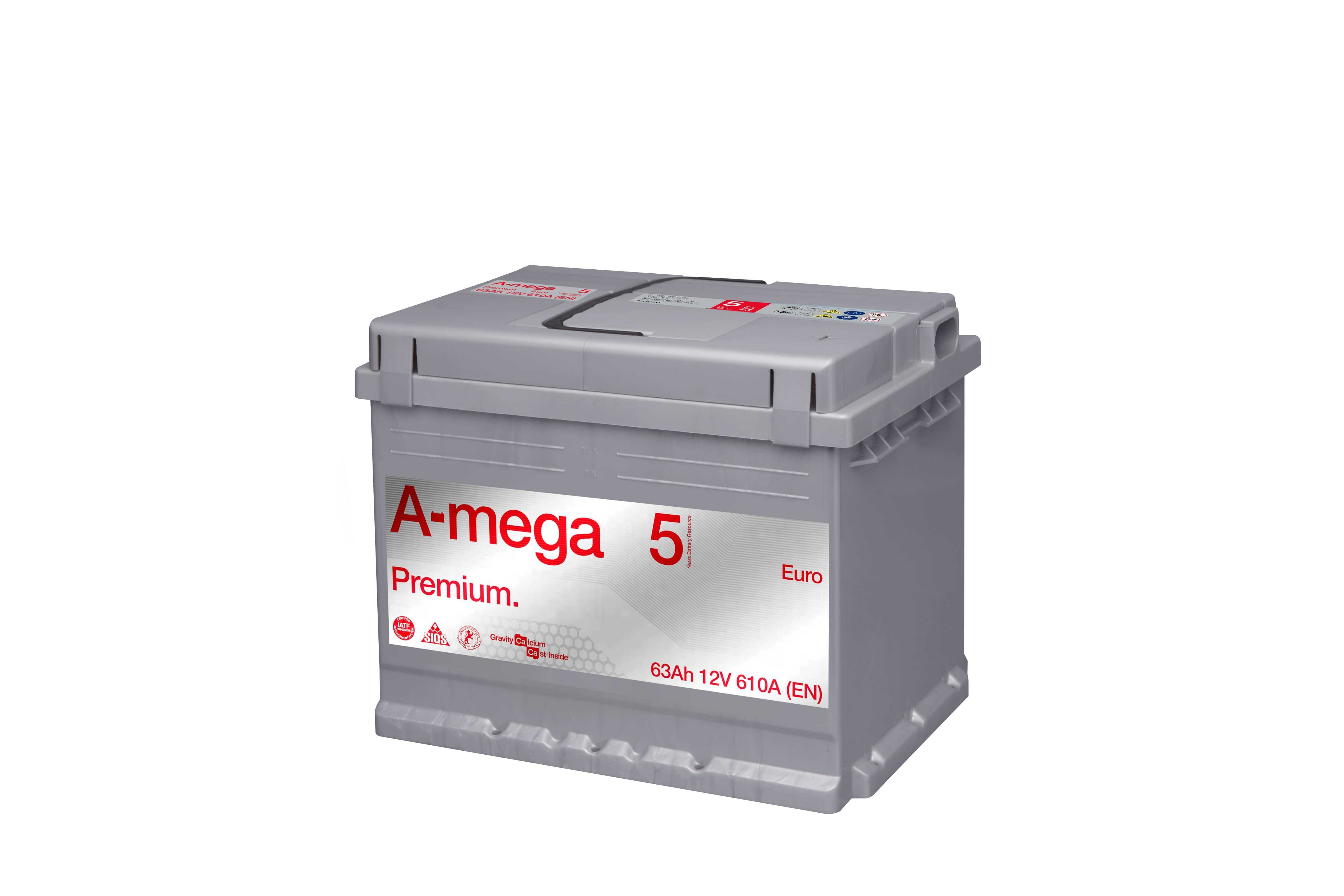 Akumulator Amega 63 Ah 610 A PREMIUM M5