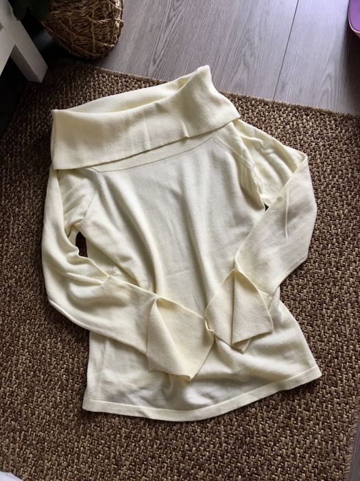 Kanarkowy sweterek Orsay miły dzianina bawełna ciepły jesienny 36/38 s