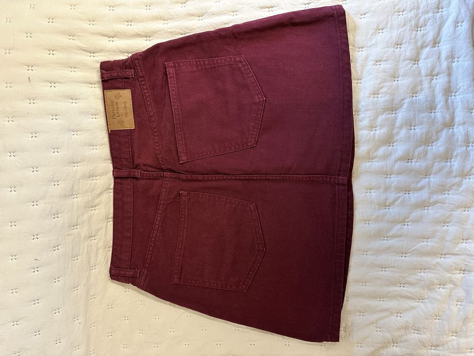 Saia de ganga vermelha Pull&Bear
