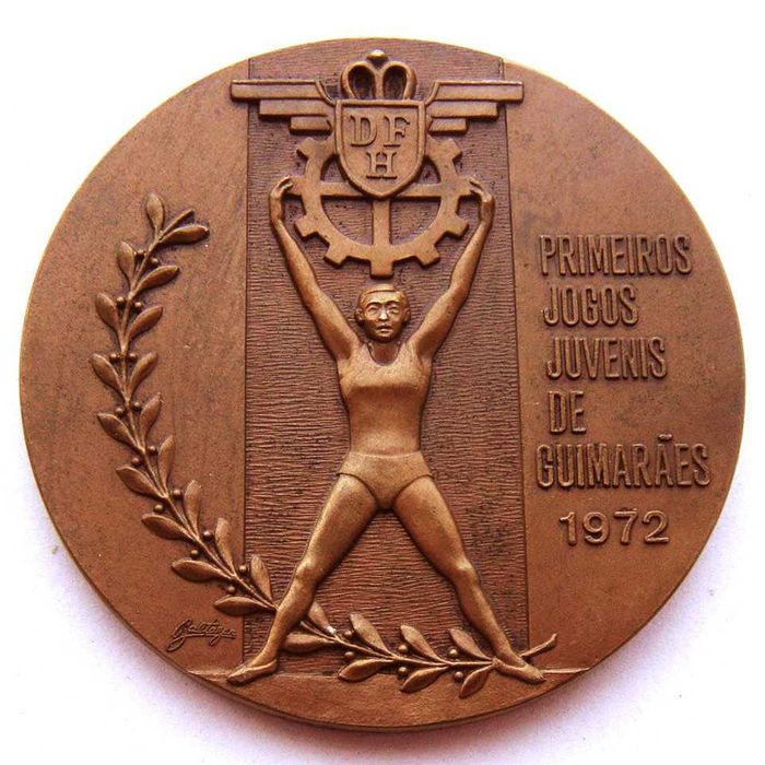 Medalha de Bronze Desporto Primeiros Jogos Juvenis de Guimarães 1972