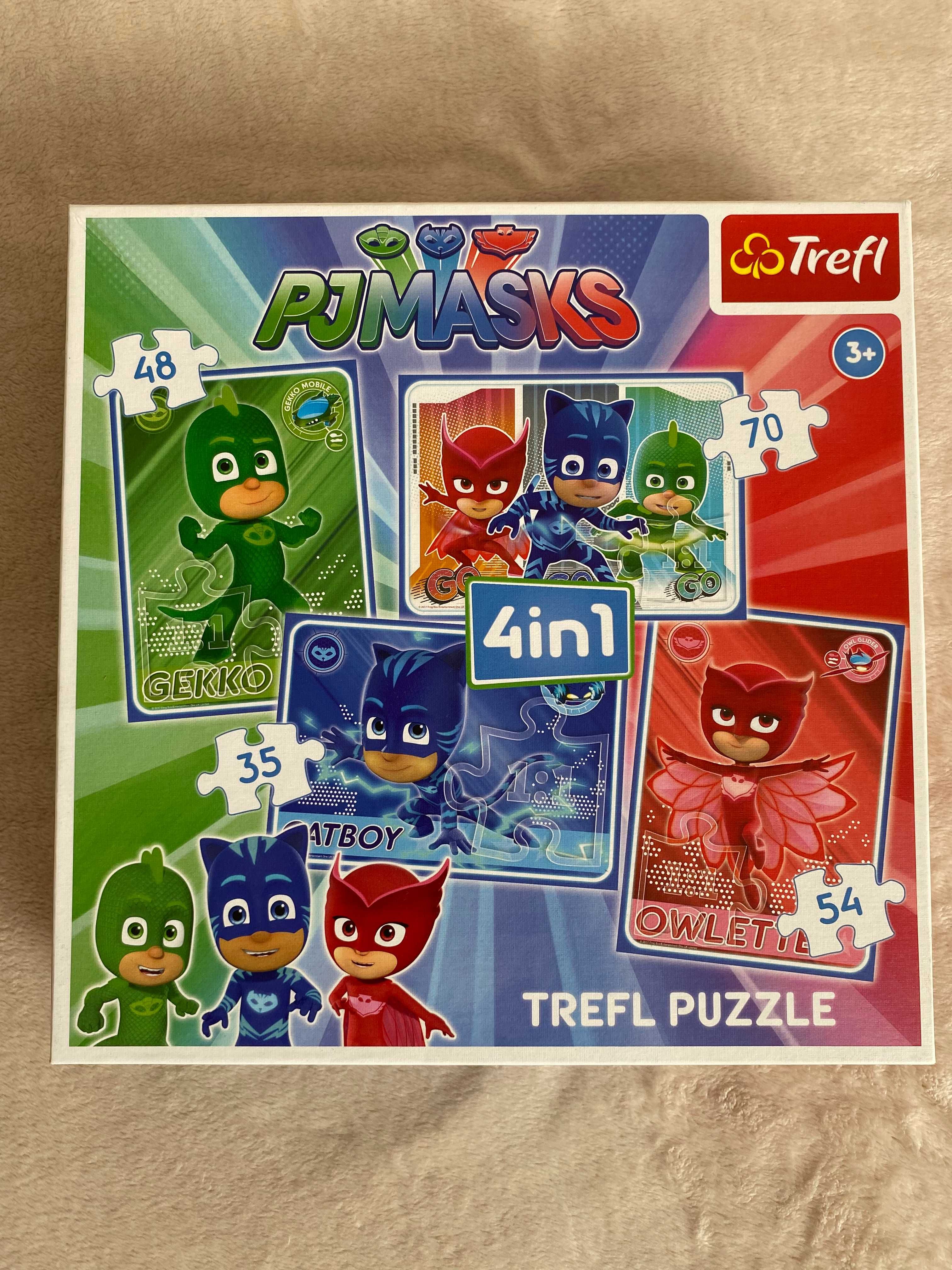 Puzzle 4W1 Pidżamersi Kotboy i Drużyna Trefl