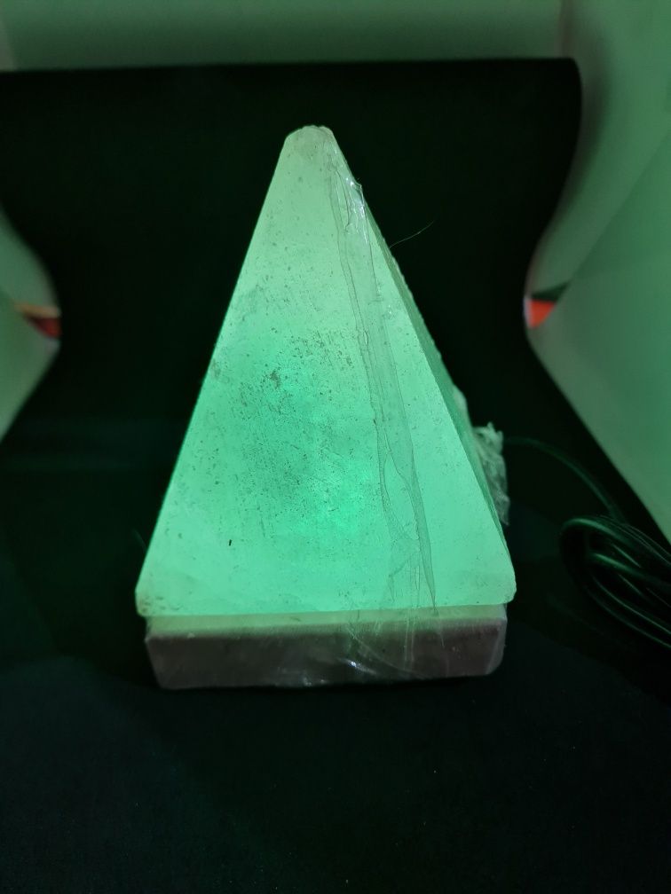 Candeeiro de sal pirâmide de qualidade USB Laranja