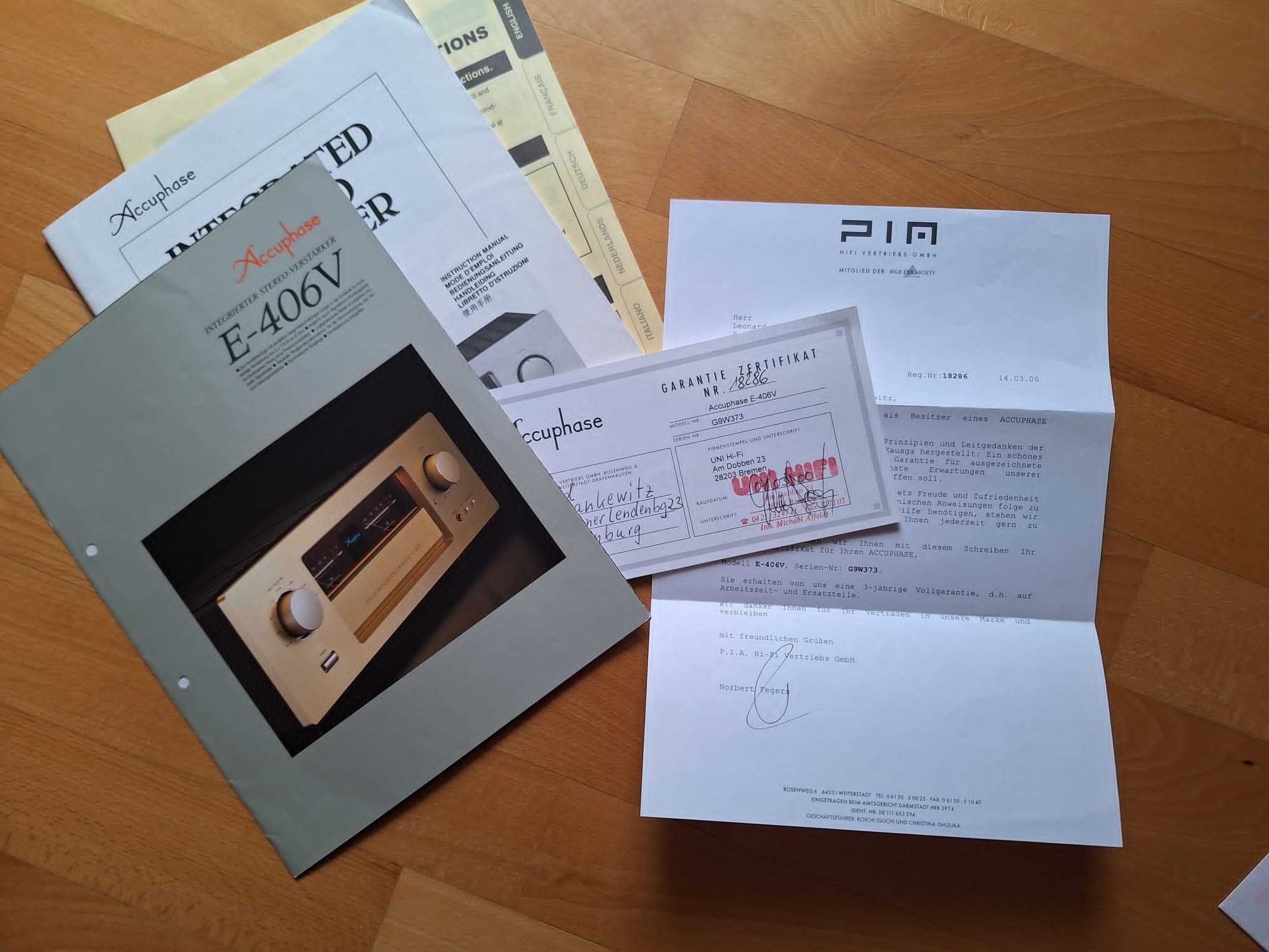 wzmacniacz accuphase e-406v  P.I.A stan idealny bez najmniejszej ryski