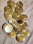 Moedas Bitcoin - Decorativas em metal
