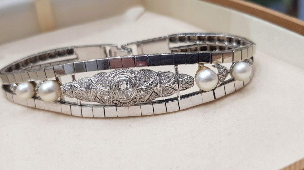 Bransoletka Z Brylantami Diamenty Artdeco 1 C