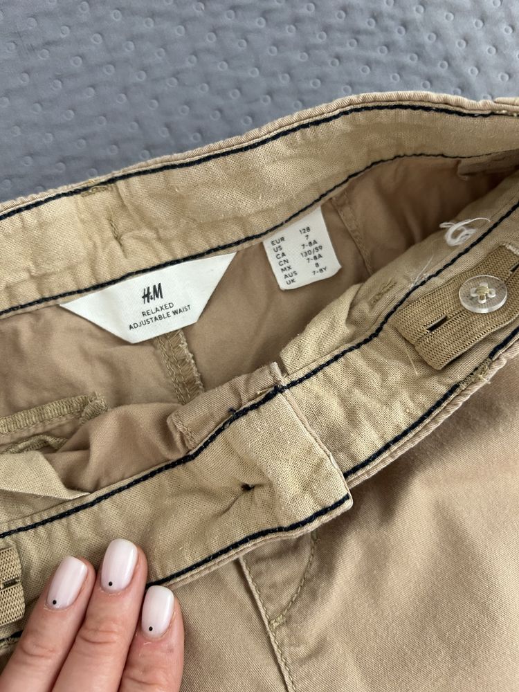 Spodnie chinos H&M, rozmiar 128 - 2 szt.