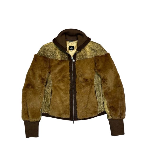 Women's Versace Jeans Couture Rabbit Fur Jacket Size S